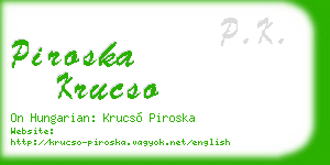 piroska krucso business card