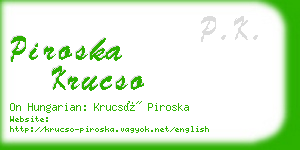 piroska krucso business card